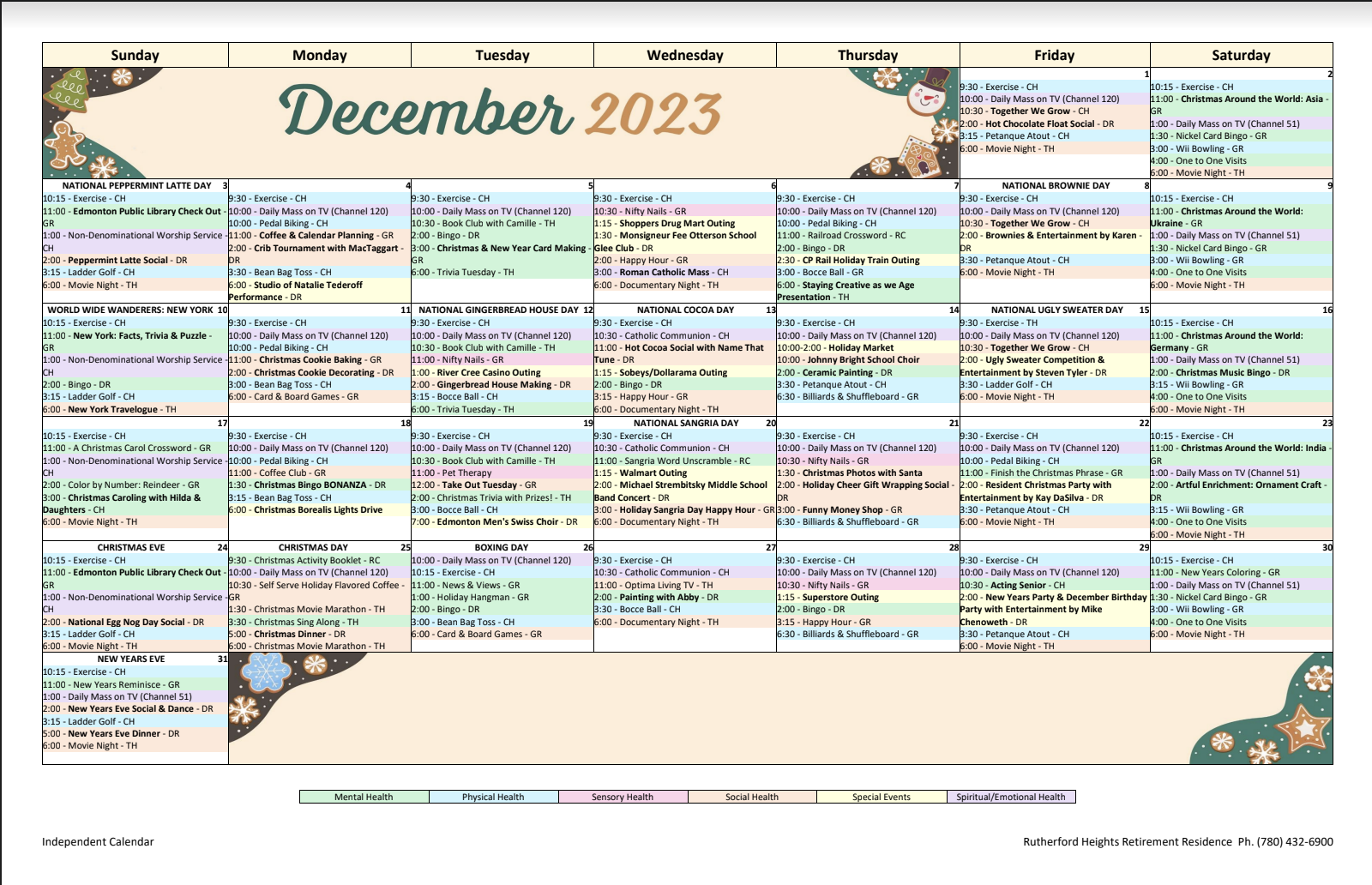 Residence Events Rutherford Heights